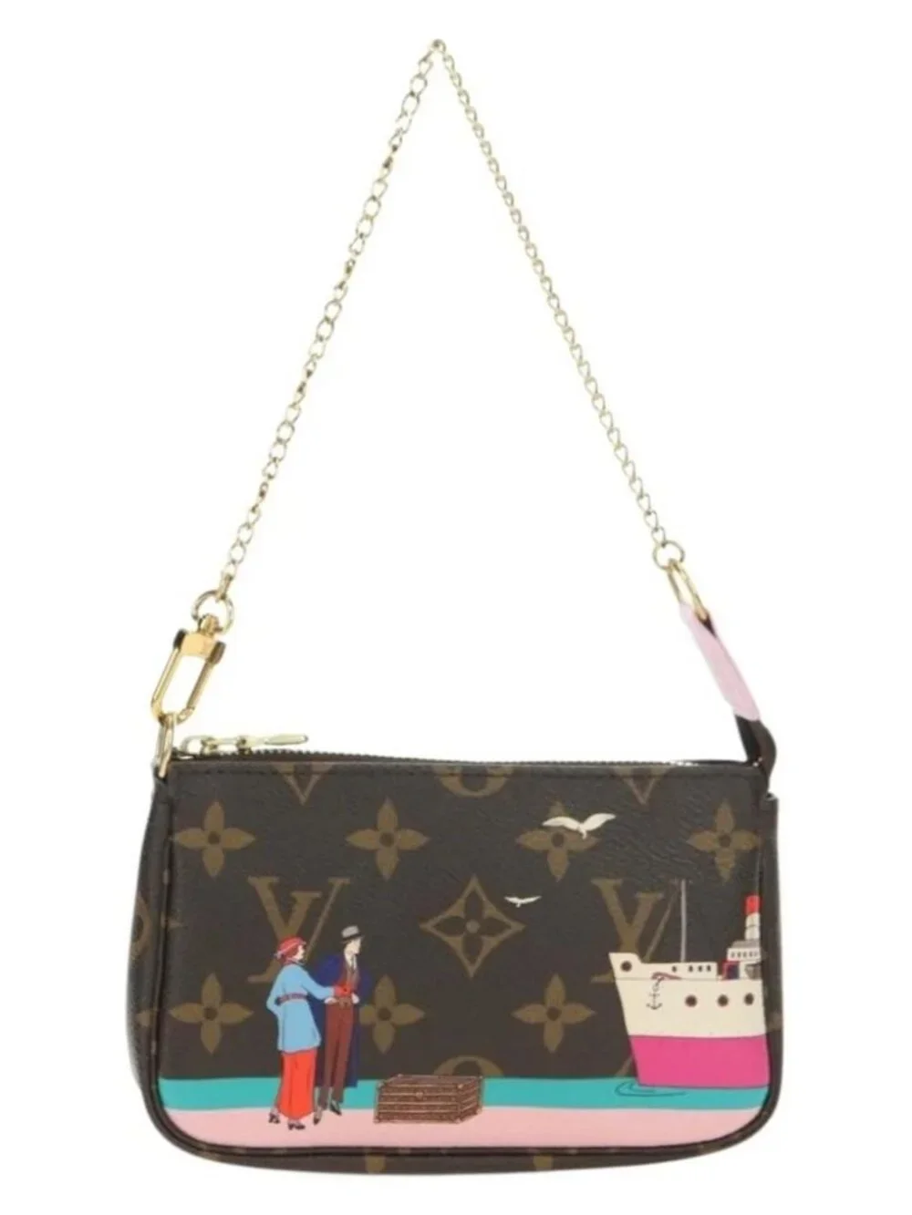 LOUIS VUITTON Monogram Mini Pochette Accessoires Pouch M62141 LV Auth 179815M